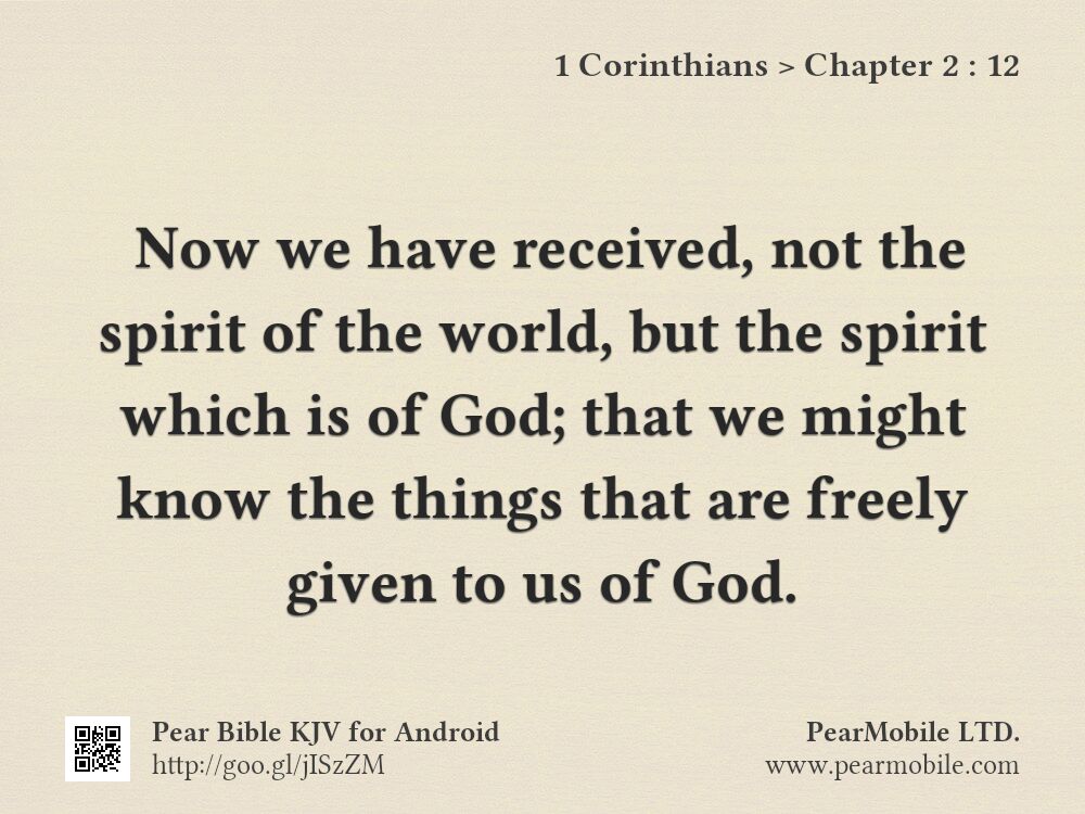 1 Corinthians, Chapter 2:12